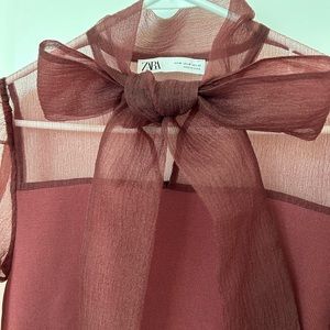Zara organza shift dress